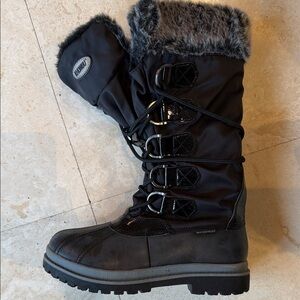 Khombu Birch High Black Faux Fur Winter Boots